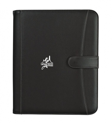 Pebble Grain 8 ½" X 11" Zippered Portfolio With Calculator