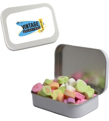 Large Mint Tin With Conversation Hearts