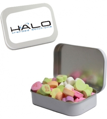 Large Mint Tin With Conversation Hearts