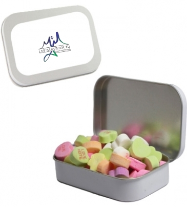 Large Mint Tin With Conversation Hearts