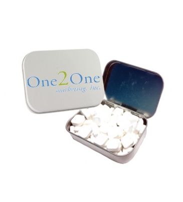 Large Tin With Printed Mints