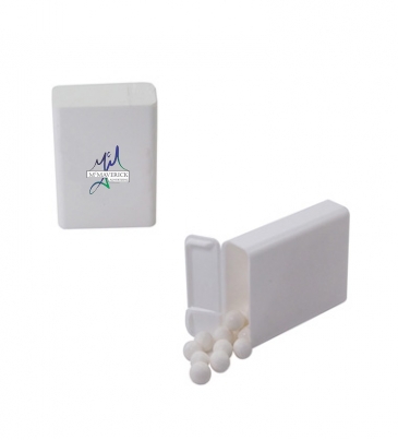 Flip Top Plastic Case_Sugar-Free Mints, Colored Candy