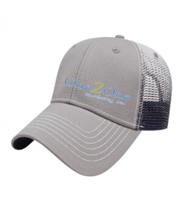 Gradient Screen Print Mesh Cap