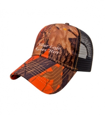 Orange Ridge Camo with Black Mesh Cap