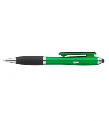 Curvaceous Stylus Twist Pen With Screen Cleaner