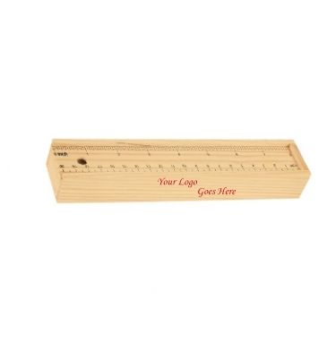 12-Piece Colored Pencil Set In Wooden Ruler Box