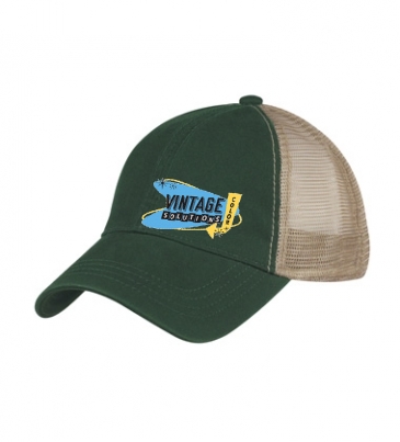 Washed Cotton Mesh Back Cap_Embroidered