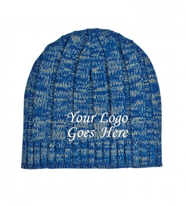 Knit Beanie Cap_Embroidered