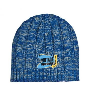Knit Beanie Cap_Embroidered