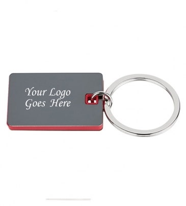 Color Block Mirrored Key Tag