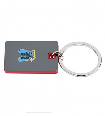 Color Block Mirrored Key Tag