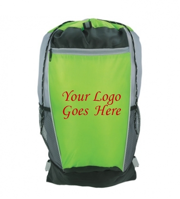 Tri-Color Drawstring Backpack