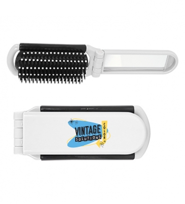Kwik-Fix Folding Brush With Mirror