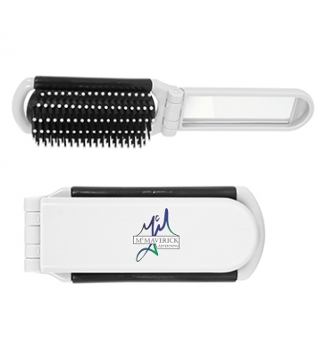 Kwik-Fix Folding Brush With Mirror