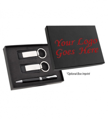 Executive Pen And Leatherette Key Tag Box Set
