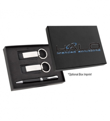 Executive Pen And Leatherette Key Tag Box Set