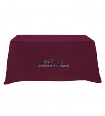 Flat Poly/Cotton 3-sided Table Cover - fits 6' standard table