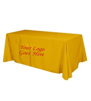 Flat Poly/Cotton 3-sided Table Cover - fits 8' standard table