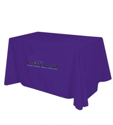 Flat Poly/Cotton 4-sided Table Cover - fits 6' standard table