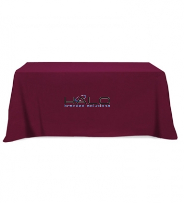 Flat Poly/Cotton 4-sided Table Cover - fits 8' standard table