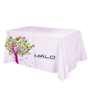 Flat All Over Dye Sub Table Cover - 3-sided, fits 6' table