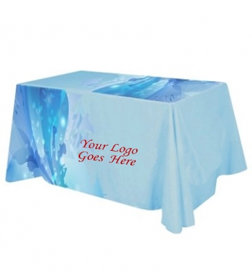 Flat All Over Dye Sub Table Cover - 4-sided, fits 6' table