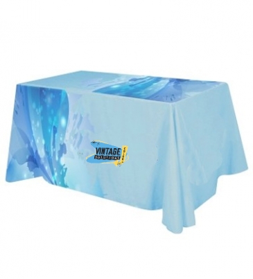 Flat All Over Dye Sub Table Cover - 4-sided, fits 6' table