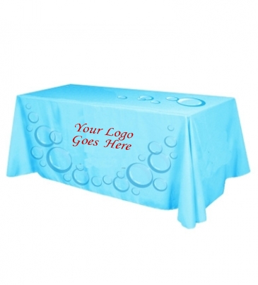 Flat All Over Dye Sub Table Cover - 4-sided, fits 8' table