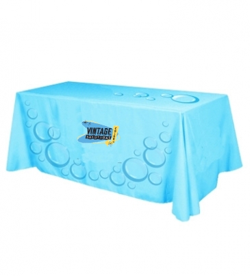 Flat All Over Dye Sub Table Cover - 4-sided, fits 8' table