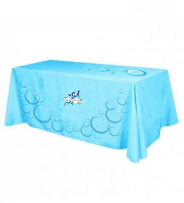 Flat All Over Dye Sub Table Cover - 4-sided, fits 8' table