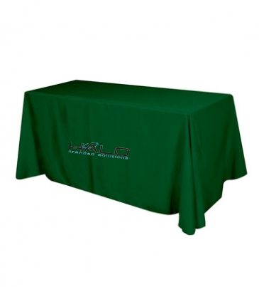 Flat Polyester 4-Sided Table Cover - fits 6' standard table