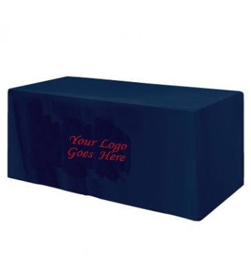 Fitted Poly/Cotton 3-sided Table Cover - fits 6' standard table