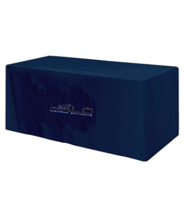 Fitted Poly/Cotton 3-sided Table Cover - fits 6' standard table