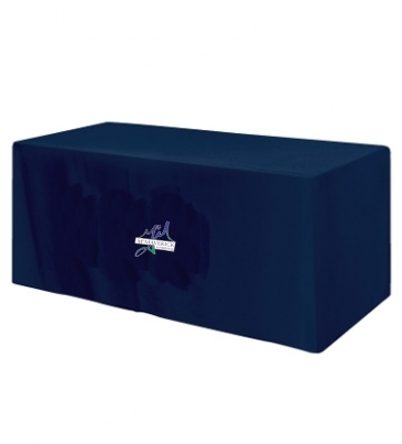Fitted Poly/Cotton 3-sided Table Cover - fits 6' standard table