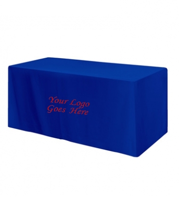Fitted Poly/Cotton 4-sided Table Cover - fits 6' standard table