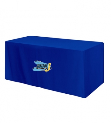 Fitted Poly/Cotton 4-sided Table Cover - fits 6' standard table