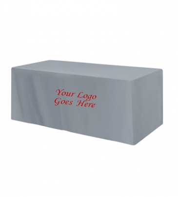 Fitted Poly/Cotton 4-sided Table Cover - fits 8' standard table