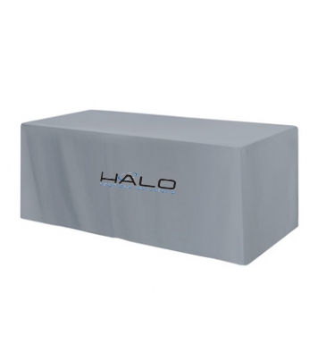 Fitted Poly/Cotton 4-sided Table Cover - fits 8' standard table