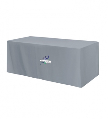 Fitted Poly/Cotton 4-sided Table Cover - fits 8' standard table