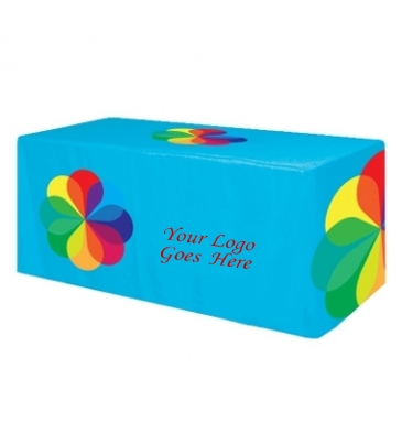 Fitted All Over Dye Sub Table Cover - 3-sided, fits 6' table