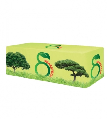 Fitted All Over Dye Sub Table Cover - 4-sided, fits 8' table