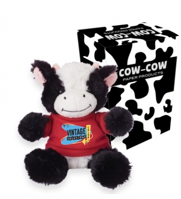 6" Cuddly Cow With Custom Box