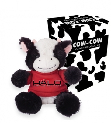 6" Cuddly Cow With Custom Box