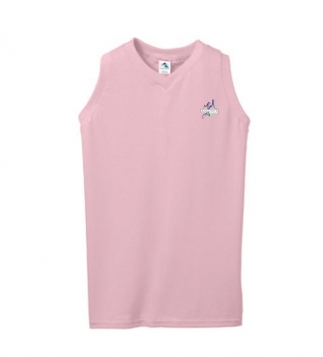 Girls Sleeveless V-Neck Poly/Cotton Jersey