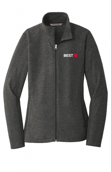 Port Authority® Ladies Heather Microfleece Full-Zip Jacket