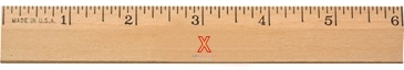 6" Clear Lacquer Beveled Wood Ruler