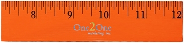 12" Fluorescent Wood Ruler - English Scale
