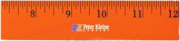 12" Fluorescent Wood Ruler - English Scale