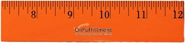 12" Fluorescent Wood Ruler - English Scale