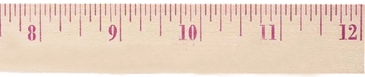 12" Natural Finish Wood Ruler